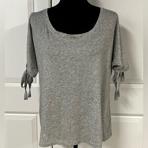 NY&C Soho Cold Shoulder Tie T-Shirt